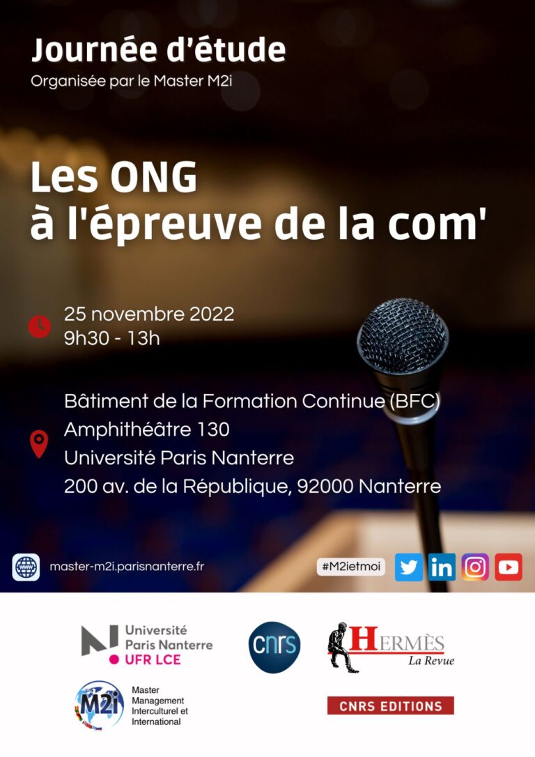 Journée d’étude : les ONG à l’épreuve de la com’